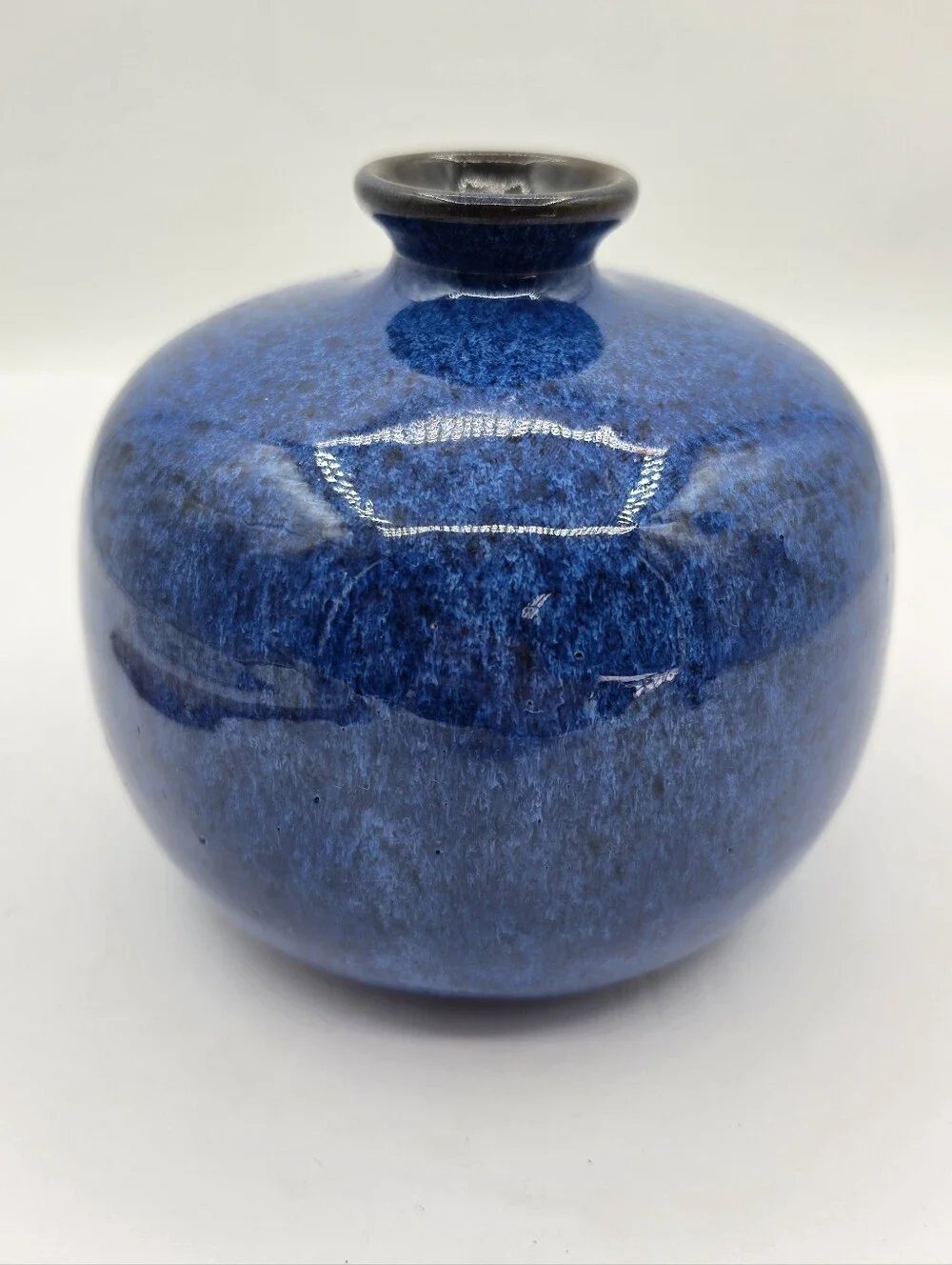 Blue Ceramic Studio Vase Len Lindsay? Read